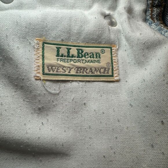 L.L. BEAN Carpenter Blue Jeans Pants Men's 44 x 32 Made in USA Suspender Rivets - Picture 4 of 5